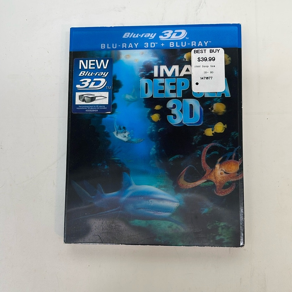 3D Deep Sea blu-ray disk nwt. Feel the water. Reach out touch vision. Family fun